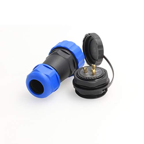 HE29 3pin Chassis Panel Mount Waterproof Circular Aviation Connector IP68 Industrial Threaded Plastic Connector Male Plug Female Socket (3 pin) - size: 3 pin