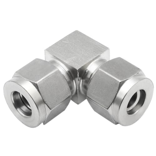 Stainless Steel Compression 90 Degree Elbow 1/2" OD x 1/2" OD 2pc - size: 1/2" OD