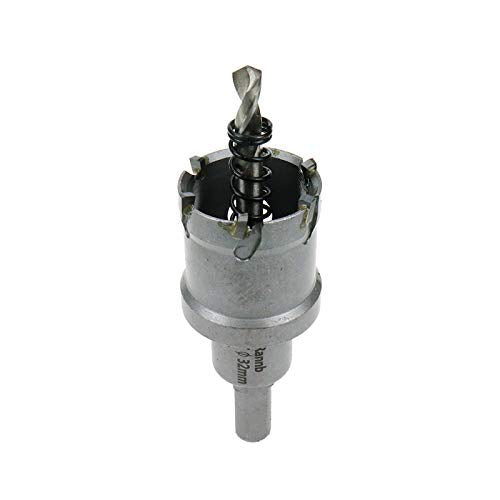 Carbide Hole Saw 1.26-inch/32mm Cutting Dia Hole Cutter for Cutting Stainless Steel Iron - size: 1.26"/32mm