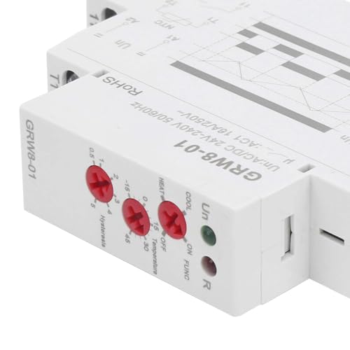 Temperature Control Relay High/Low Temperature Monitor GRW8-01 Temp Controller with LED Display and Probe