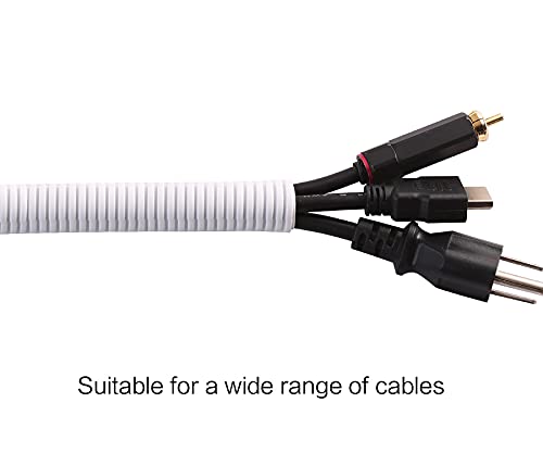 Alex Tech 25ft - 1/2 inch Split Wire Loom Tubing - White - color: White, size: 1/2"-25ft