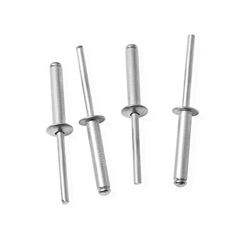 350pcs 5/32" x 1/2" Aluminum Blind Rivets, Silver, 4.0x 12.7mm Pop Rivets - color: Silver, size: 5/32" x 1/2"