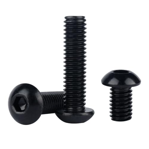 #10-24 x 1/2" Button Head Screws Socket Cap Bolts 304 Stainless Steel 18-8, Allen Hex Drive, UNC Fully Machine Thread, 40Pcs Black - color: Black, size: #10-24 x 1/2" (40PCS)