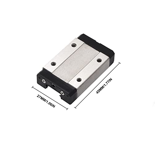 MGN12H 200mm Premium Linear Rail Guide 2pcs MGN12 Linear Slide 8mm for 3D Printer and CNC Machine Upgrade (2pcs/Pack) - color: Black MGN12H 2 Rail + 2 Carriage block, size: 200mm