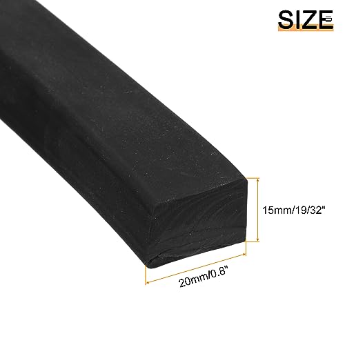 uxcell Neoprene Rubber Sheet Rolls 19/32" T x 0.8" W x 8'L Solid Rubber Seal Strip for DIY Gasket, Crafts, Pads, Seals, Protection - size: 19/32"T x 0.8"W x 8'L