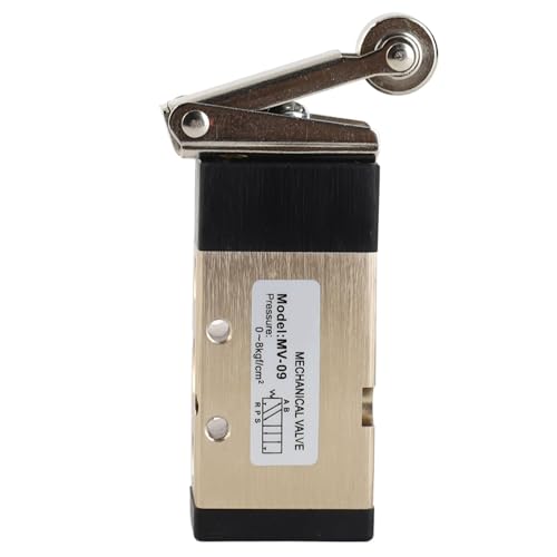 2 Position 5 Way Pneumatic Hand Pull Valve 1/4" PT Port Aluminum Alloy Roller Type Air Control Valve for Pneumatic Systems