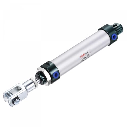 MECCANIXITY Pneumatic Air Cylinder Double Action MAL25X75 25mm Bore 75mm Stroke with Y Connector and 4Pcs Quick Fitting Set - size: 25X75 mm