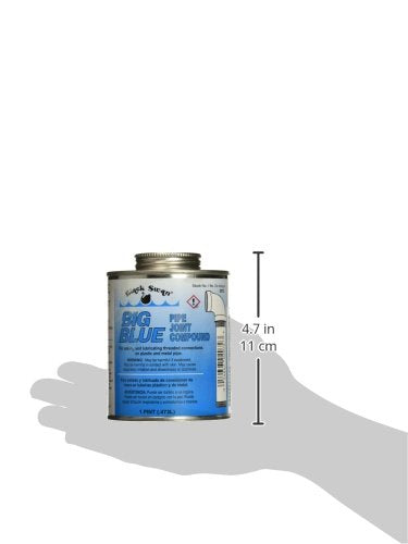 Black Swan Big Blue Pipe Joint Compound - Soft-Set Pipe Thread Sealant - Non-Hardening - Reliable Leak Prevention - Drip-Resistant - NSF Certified - 1 Pint with Bottle Brush Cap