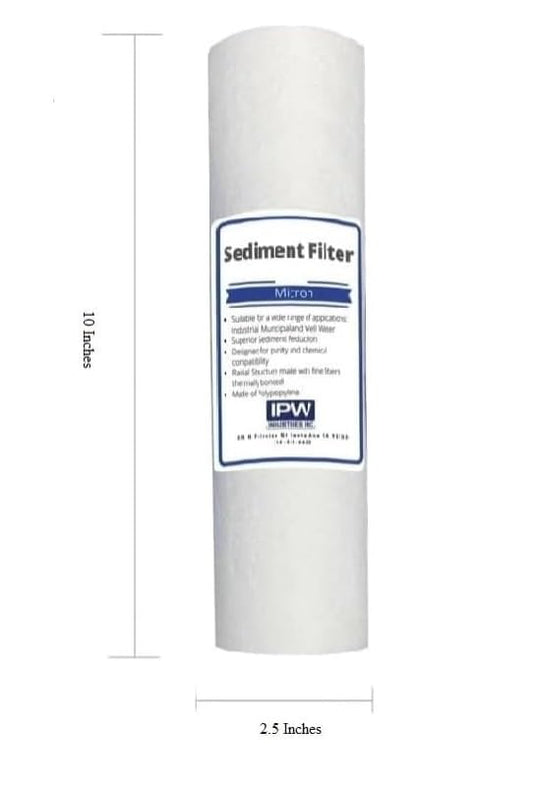 IPW Industries Inc. Compatible to 9-7/8" Purtrex Sediment Depth Filter - 5 Mic (PX05-9 7/8) 93023 - Pack of 4
