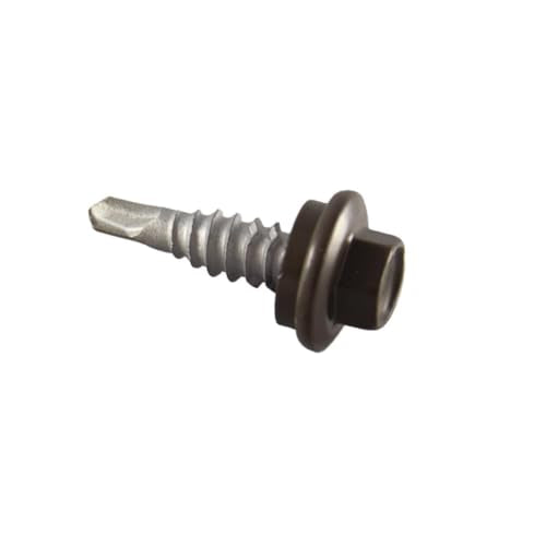 Metal Depot Orange Burnished Slate Lap Stitch Screw #14 x 7/8 Self-Tapping - color: Burnished Slate