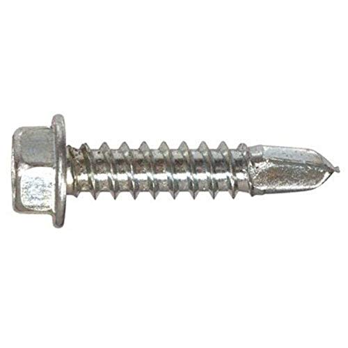 The Hillman Group 47227 1/4-14 x 2-Inch Hex Washer Head Self Drilling Screw, zinc