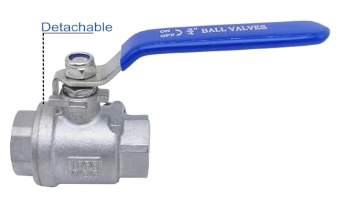 Full Port Ball Valve 3/4" NPT Heavy Duty Stainless Steel 304 For Water,Oil and Gas with Blue Handles (pack of 2) - size: 3/4"NPT, style: pack of 2