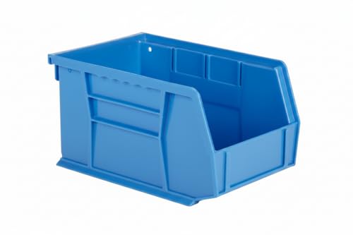 9.5" x 6" x 5" (6 Pack) Plastic Stackable Storage Bin, Hudson Blue - color: Hudson Blue, size: 6 Pack