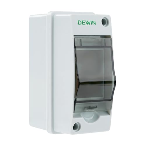DEWIN 2 Way DIN Rail Box IP65 Distribution Protection Box - size: 2 module