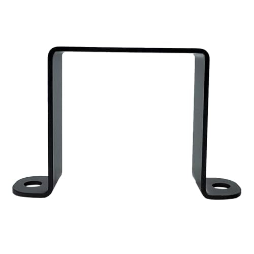 4 PCS 2.5x2.5" Square Tube Strap Clamps, 2.5 inch pipe strap, metal u clamp bracket for mounting,Powder Coated Black - size: 2.5x2.5"