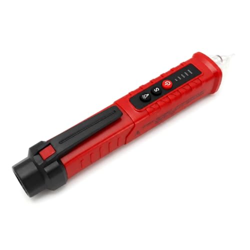 Non Contact Voltage Tester Pen AC 50V to 1000V Electrical Voltage Detector with LED Flash and Sound Alarm Portable Voltage Test Tool with Pocket Clip