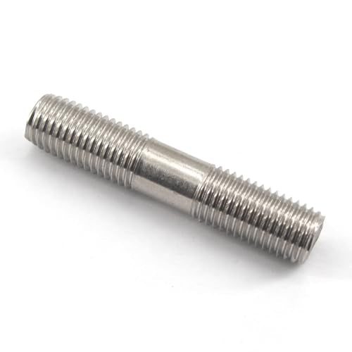 (6 Pieces) M12x90mm Double End Threaded Stud 304 Stainless Steel Equal Thread Length Dual Threaded Rod Bolts Fasteners - color: M12x90