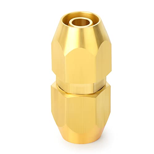 GASHER 10PCS Brass Pneumatic Replacement Fitting, Reusable Hose Splicer Repair Fitting 3/8" Barb x 3/8" Barb(Suitable for 3/8" ID,1/2" OD air hose) - size: 3/8" Barb × 3/8" Barb (3/8" ID 1/2" OD)