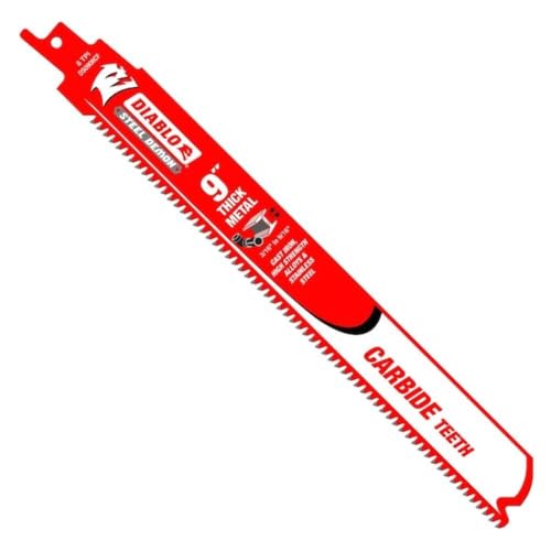 Diablo Steel Demon Carbide Teeth Reciprocating Saw Blades, 9" Length