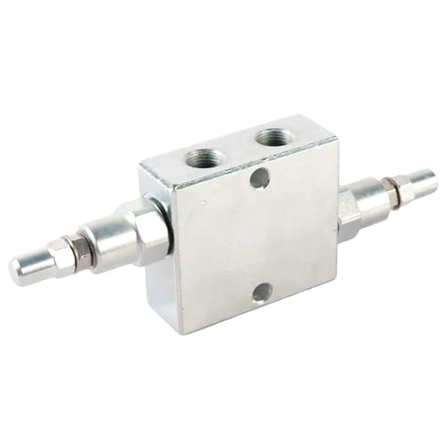 Dual Crossover Hydraulic Relief Cushion Valve, 3/8" NPT Ports 12 GPM, Adjustable 150-2600 PSI Preset 1300 PSI, Replaces DCRV45-06N for Hydraulic Motors Cylinders