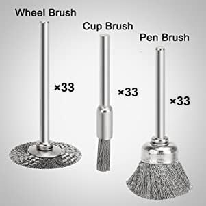 42Psc Wire Wheel Brush Set, Rotary Tool Wire Brush