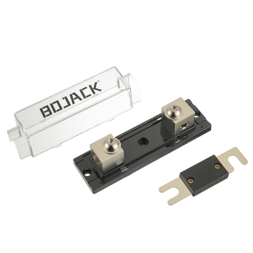 BOJACK 0/2/4 Gauge AWG in Line ANL Fuse Holder with 50 Amp Fuse - size: 50 Amp