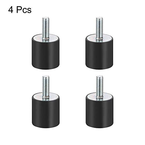 uxcell M8 Male Female Rubber Mounts, Shock Absorber, for Motor Generator Compressor Garage Reverse Osmosis Pump Impact Air Generator Car Bobbins, D30mmxH30mm 4pcs - size: M8*23 D30*H30