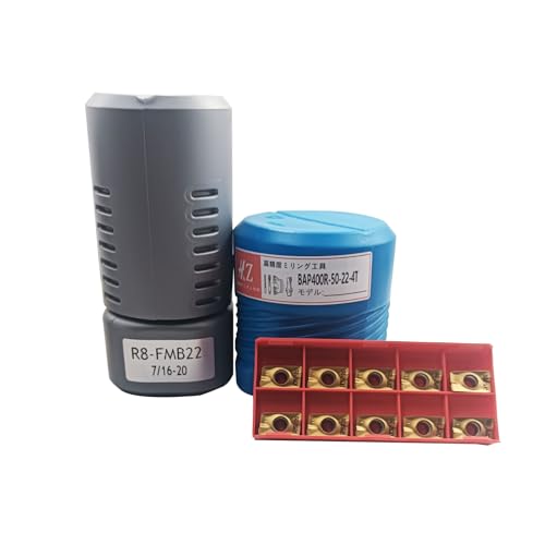 R8 Face Mill Arbor End Mill Shell Cutter APMT1604PDER Milling Inserts - color: Milling holder+cutter+inserts