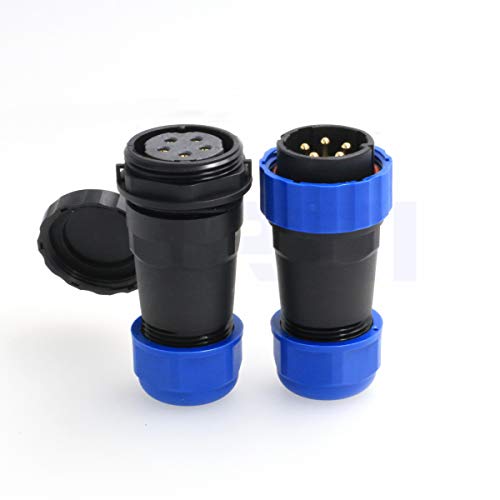 HE29 5pin 28mm Electrical Waterproof Circular Industrial Threaded Plastic Connector (5 pin) - size: 5 pin