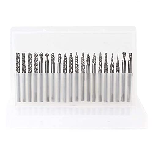 20pcs Solid Carbide Burr Set 0.118‘’(3mm) Shank