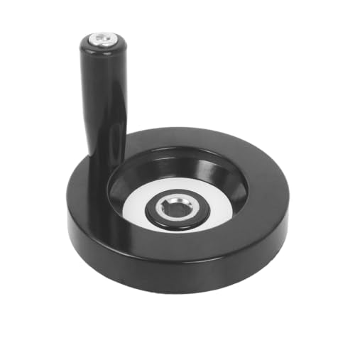 Solid Dished Hand Wheel | 80mm Wheel Diameter | 8mm Mounting Hole - size: KEYWAYED STYLE - 80MM OD X 12MM HOLE