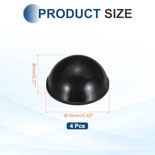 MECCANIXITY Rubber Speaker Isolation Feet,0.63"x0.31" Black Anti-Vibration Base Pad with Adhesive Amplifier Stand Feet Mat for Turntable, Subwoofer, Monitors, Pack of 4 - color: Black, size: 0.63"x0.31"