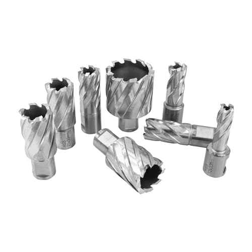 Shank HSS Annular Drill Bit 12-42x30mm TiN Coated Hollow Drill Bit for Metal Cutting Weldon Shank Core Drill Bit (19x30mm) - size: 19x30mm