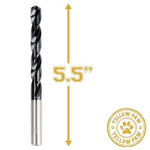 15/32 Inch Drill Bit for Metal - Industrial Grade M35 Cobalt Titanium Aluminum Nitrite - 15/32" Diameter & Total Length of 5-1/2" & Working Length of 3-3/4" Easily Drill Into Metal, Steel, & Aluminum - size: 15/32"