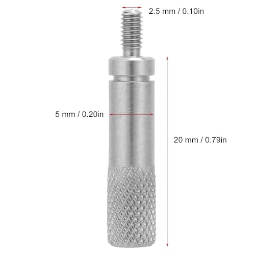 Thread 5mm Diameter Dial Indicator Extension Rod – Stainless Steel Extension Stem for Precision Measuring Tools, Compatible with Dial Gauge(20mm) - size: 20mm