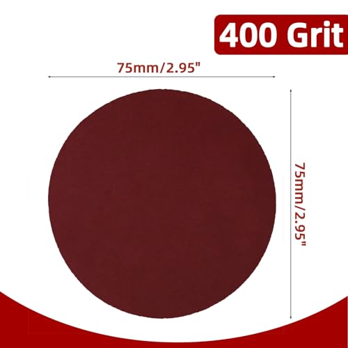 Uenhoy 100 Pcs 3" Sanding Discs 400 Grit Hook Loop for Woodworking - style: 400 Grit
