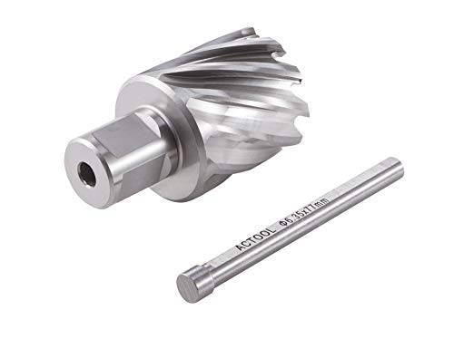 1-3/8" Diameter × 1" Depth of Cut HSS ANNULAR Cutter with 3/4'' Weldon Shank - size: 1-3/8'' x 1''