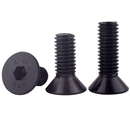#8-32 x 1 Socket Cap Flat Head Countersunk Screws Bolts, Alloy Steel Grade 10.9 Black Oxide, Allen Hex Drive, Full Coarse Thread UNC, Pack of 30 - size: #8-32 x 1" (30Pcs)