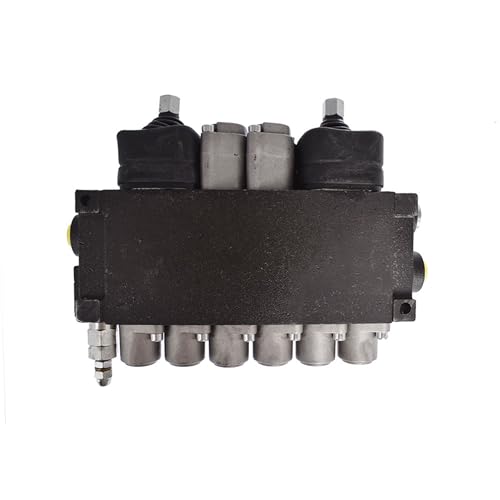 Hydraulic Backhoe Directional Control Valve 4 Joysticks 6 Spool 11 Gallons Per Minute for Small Tractors Tractor Loaders Etcetera