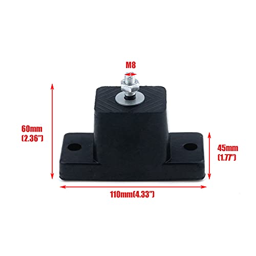 Quluxe Rubber Studs Shock Absorber Anit-Vibration Isolator Mounts - size: KT-B