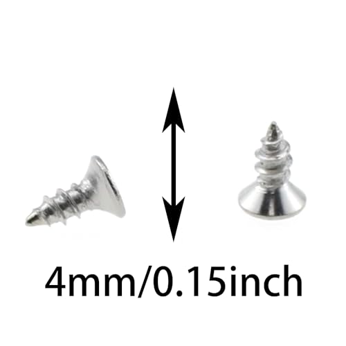 TAODAN 200PCS 2x5mm Small Household Stainless Steel Screws Phillips Flathead Wood Screws DIY Screws for Kitchen and Office Decorative Boxes and Pictures Decorative Accessories - size: 5