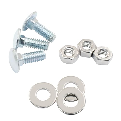 1/4-20 x 3/4 Inch Carriage Bolt Kit 12 Sets with Nuts Washers - size: 1/4-20 x 3/4"
