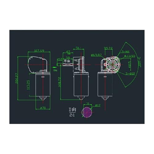 12V 24V 80W 90W 100W 120W 150W 30RPM-70RPM DC Worm Gear Motor DC Geared Motor Copper Gear(24V 150W 70RPM) - size: 24V 150W 70RPM
