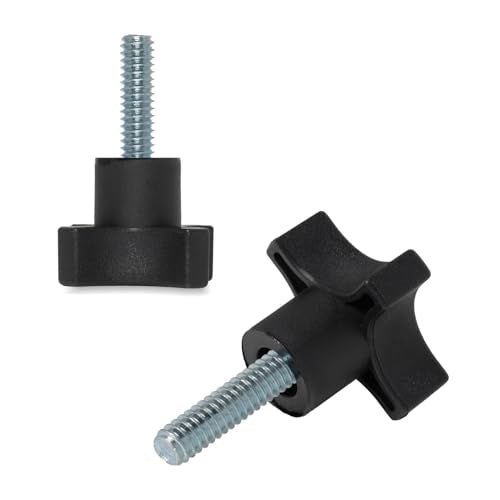POWERTEC 10 Pack 5/16"-18 4 Point Knobs with 1" Threaded Stud, Thumb Screw Knobs with bolts for Lawn Mower, Umbrella Base, Woodworking Tools & Jigs, Clamps (QNB3009-P2) - style: 5/16", 4-Point, 1" Stud