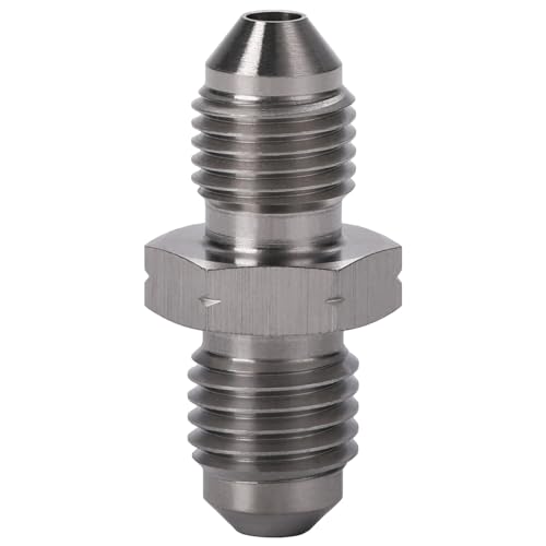 3AN Male to M10x1.25 Male Stainless Steel Brake Clutch Fuel Oil Fitting Adapter Coupler - size: 3AN to M10x1.25