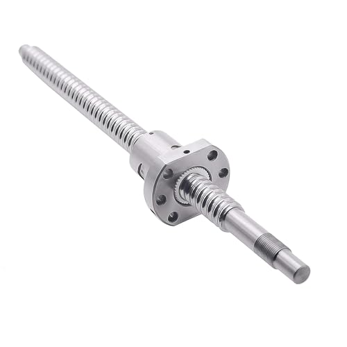 SFU1605 Ball Screw Set, RM1605 Ball Screw with Metal Ball Screw Nut and Set BK/BF12 for CNC Machine,Diameter 16mm,5mm Lead (Diameter 16mm, 450mm) - style: 450mm