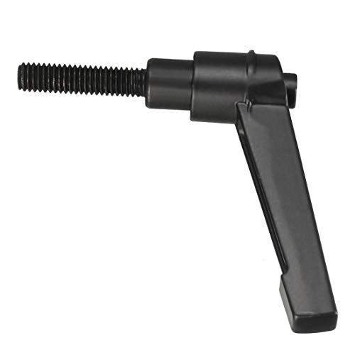 uxcell 5pcs Adjustable Clamping Lever Handle M6 x 25mm Metric Black Oxide Carbon Steel Male Threaded Stud Hand Knobs Ratchet Rotating Screw Handles Bolts with Locking Lever Black - size: M6 x 25mm
