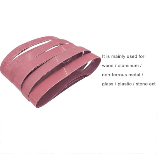 18 Pack 1-1/2 x 30 Inch Sanding Belts for Pipe Tube Polisher Sander- 3 Each of 60 80 120 150 240 400 Grit Aluminum Oxide Sander Belts (1-1/2" x 30")