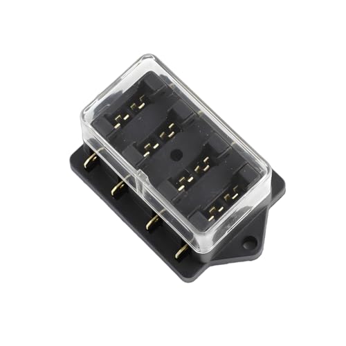 4-Way Covered Standard Blade Fuse Distribution Block - size: 4P