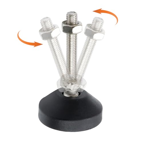 Antrader 4Pcs M8 x 2 Inch Steel Adjustable Leveling Feet,2 Inch Nylon Base - color: Style 1, size: D50 x M8 x H50